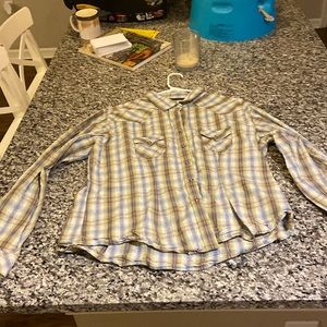Roughstock mens size XL pearls apt button up